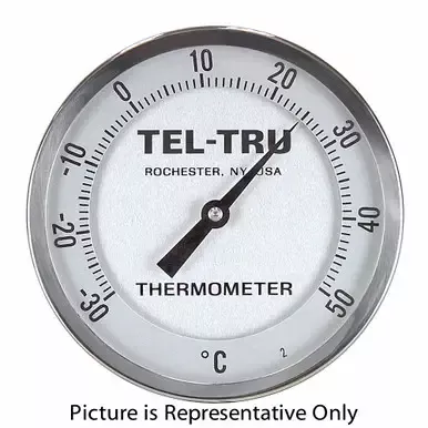 `-10-110°C 3-3/16" Face 6" Stem Teltru GT300 Series 33100674AKKDAAA Thermometer New Release —